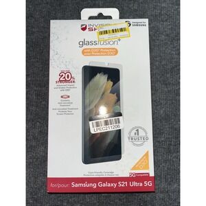 InvisibleShield GlassFusion+ Screen Protector for Samsung Galaxy S21 Ultra - NEW